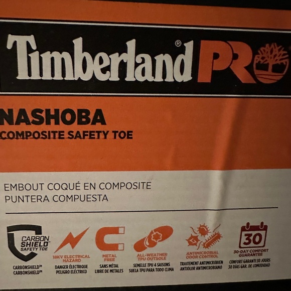 Timberland PRO Nashoba Composite Toe Work Boot 7.5 Wide Turkish Coffee Brown - Picture 9 of 9